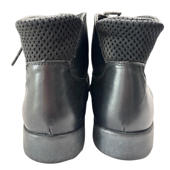 LL Bean Black Smooth Leather Lace-Up Combat Ankle Boots Sz 6.5 Made in Portugal - Picture 6 of 13